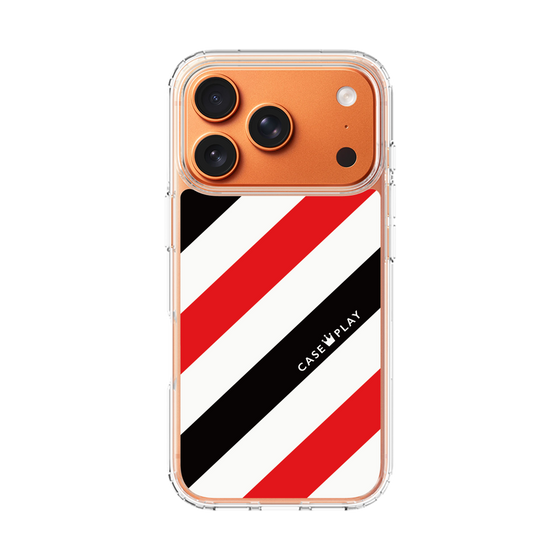 スリムプロテクションケース［ Big Stripe - Red × Black ］