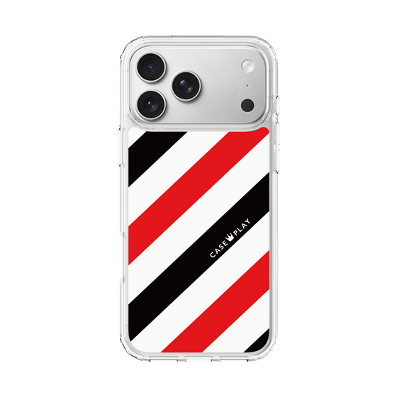 スリムプロテクションケース［ Big Stripe - Red × Black ］