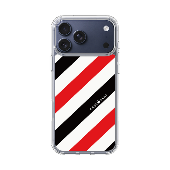 スリムプロテクションケース［ Big Stripe - Red × Black ］
