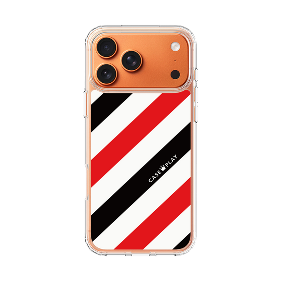 スリムプロテクションケース［ Big Stripe - Red × Black ］