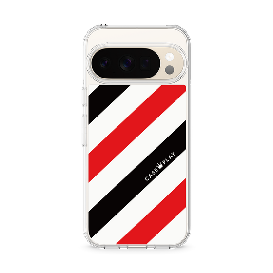 スリムプロテクションケース［ Big Stripe - Red × Black ］