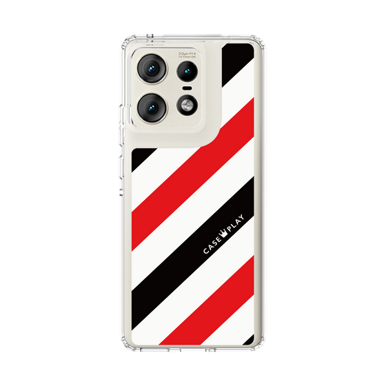 スリムプロテクションケース［ Big Stripe - Red × Black ］