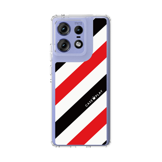 スリムプロテクションケース［ Big Stripe - Red × Black ］