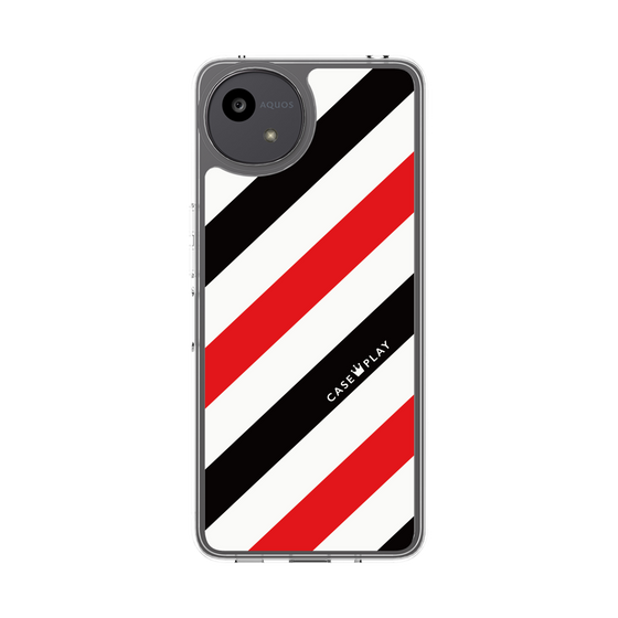 スリムプロテクションケース［ Big Stripe - Red × Black ］
