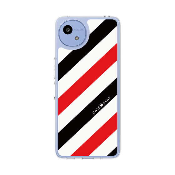 スリムプロテクションケース［ Big Stripe - Red × Black ］