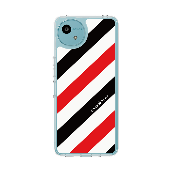 スリムプロテクションケース［ Big Stripe - Red × Black ］