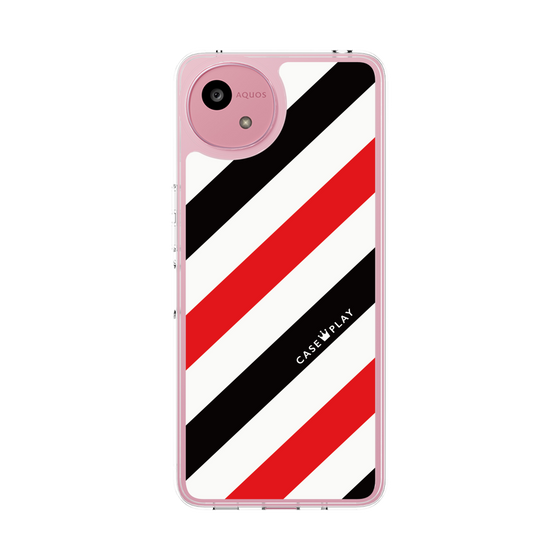 スリムプロテクションケース［ Big Stripe - Red × Black ］