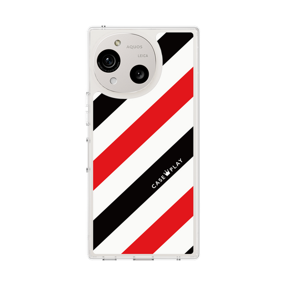 スリムプロテクションケース［ Big Stripe - Red × Black ］