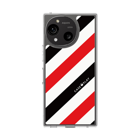 スリムプロテクションケース［ Big Stripe - Red × Black ］