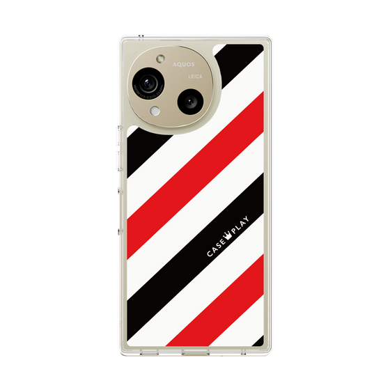 スリムプロテクションケース［ Big Stripe - Red × Black ］