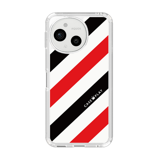 スリムプロテクションケース［ Big Stripe - Red × Black ］