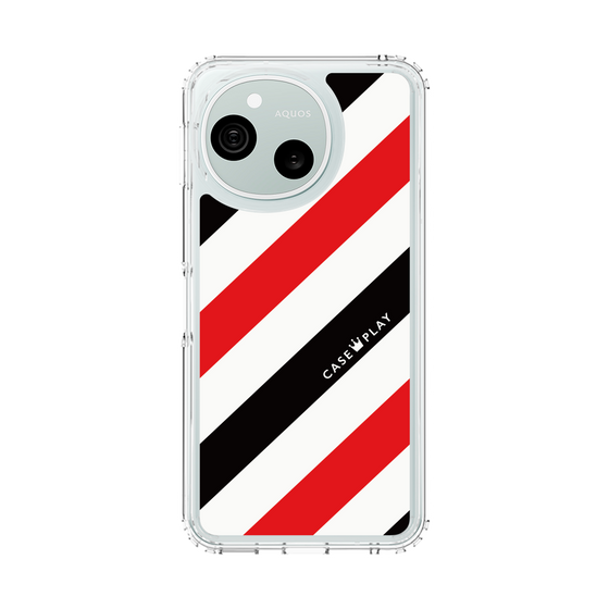 スリムプロテクションケース［ Big Stripe - Red × Black ］