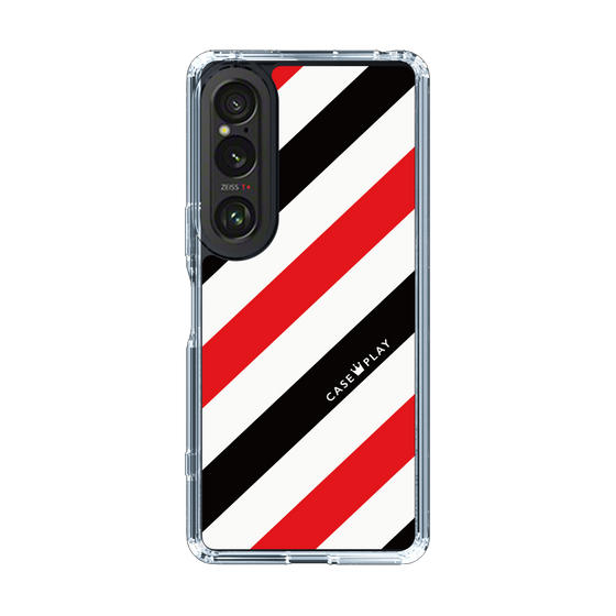 スリムプロテクションケース［ Big Stripe - Red × Black ］