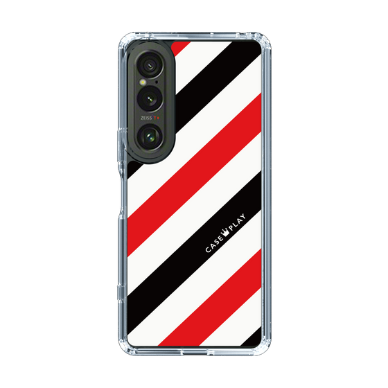 スリムプロテクションケース［ Big Stripe - Red × Black ］