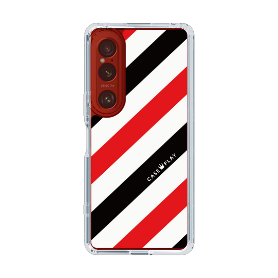 スリムプロテクションケース［ Big Stripe - Red × Black ］