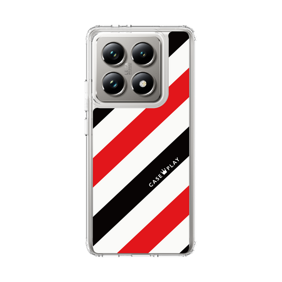 スリムプロテクションケース［ Big Stripe - Red × Black ］