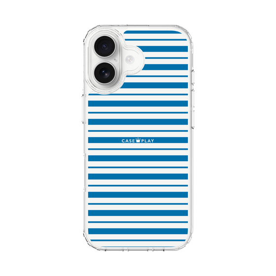 スリムプロテクションケース［ Small Border - Blue ］