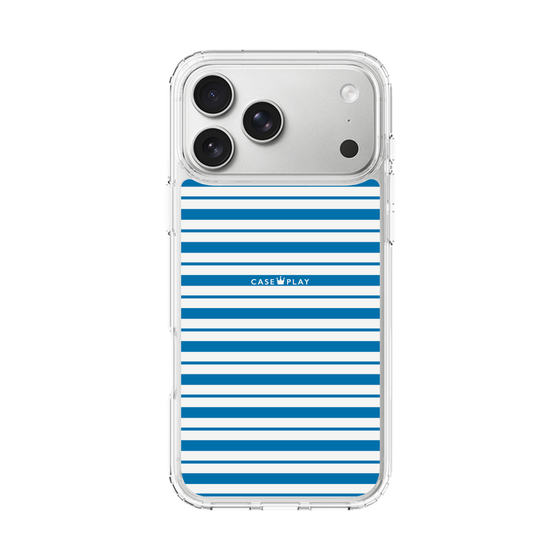 スリムプロテクションケース［ Small Border - Blue ］