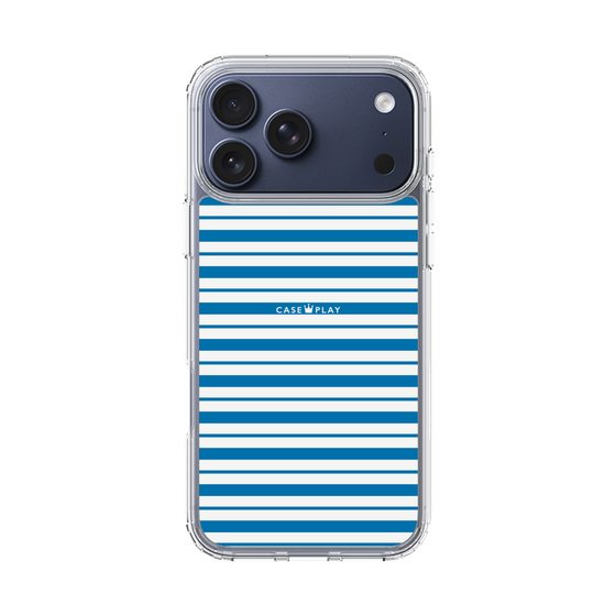 スリムプロテクションケース［ Small Border - Blue ］