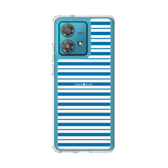 スリムプロテクションケース［ Small Border - Blue ］