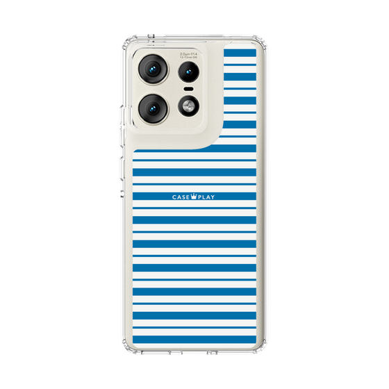 スリムプロテクションケース［ Small Border - Blue ］