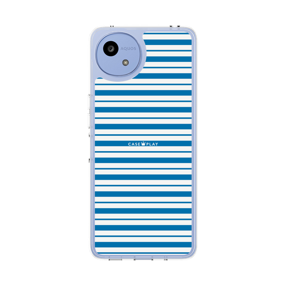 スリムプロテクションケース［ Small Border - Blue ］