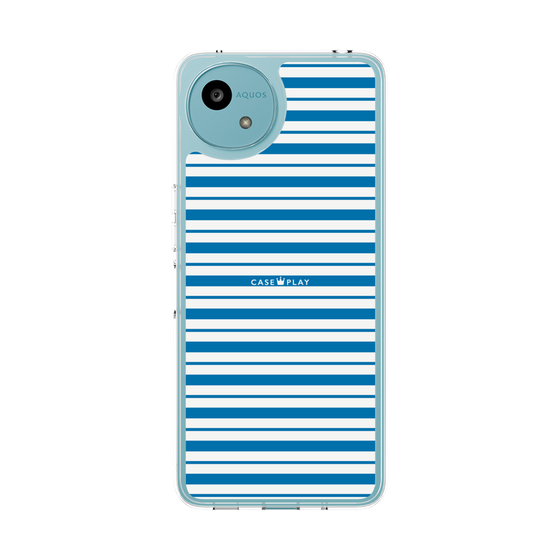 スリムプロテクションケース［ Small Border - Blue ］