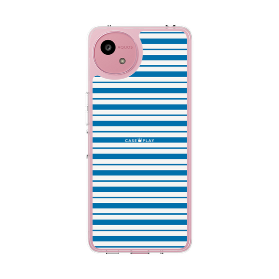 スリムプロテクションケース［ Small Border - Blue ］