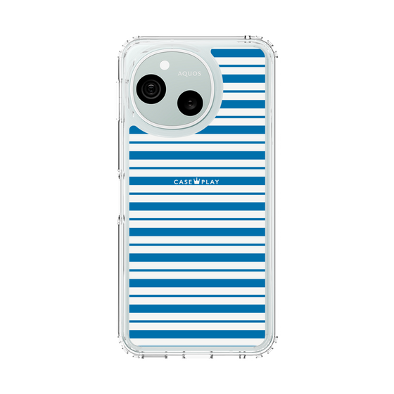 スリムプロテクションケース［ Small Border - Blue ］