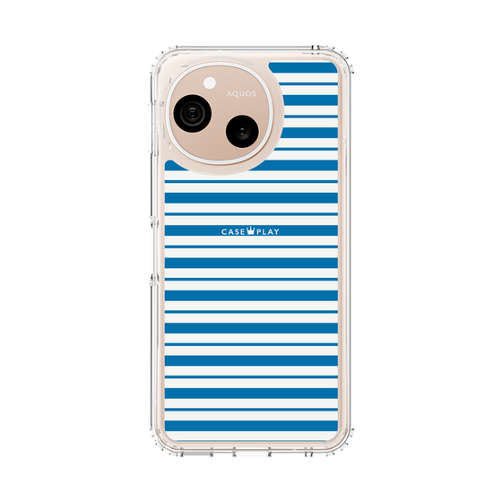 スリムプロテクションケース［ Small Border - Blue ］