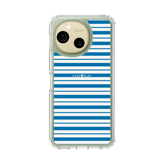 スリムプロテクションケース［ Small Border - Blue ］