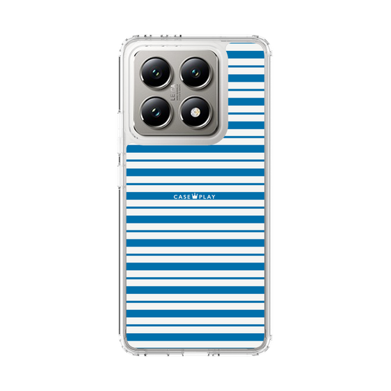 スリムプロテクションケース［ Small Border - Blue ］