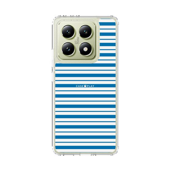 スリムプロテクションケース［ Small Border - Blue ］