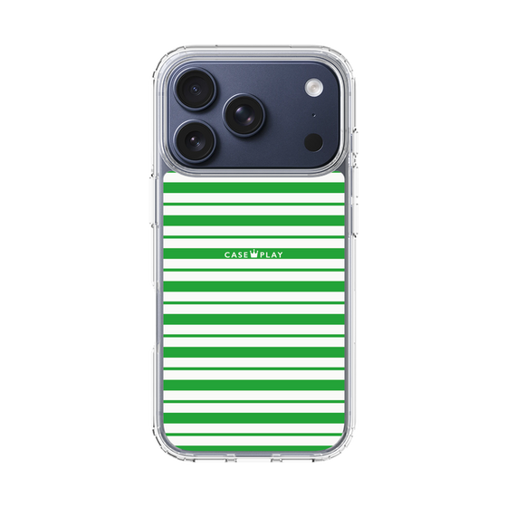 スリムプロテクションケース［ Small Border - Green ］