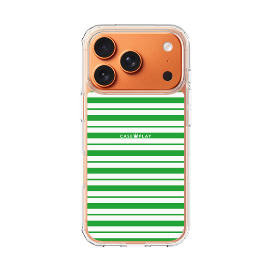 スリムプロテクションケース［ Small Border - Green ］