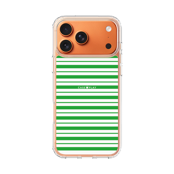 スリムプロテクションケース［ Small Border - Green ］