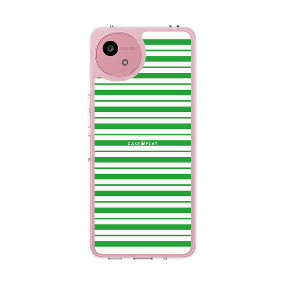 スリムプロテクションケース［ Small Border - Green ］