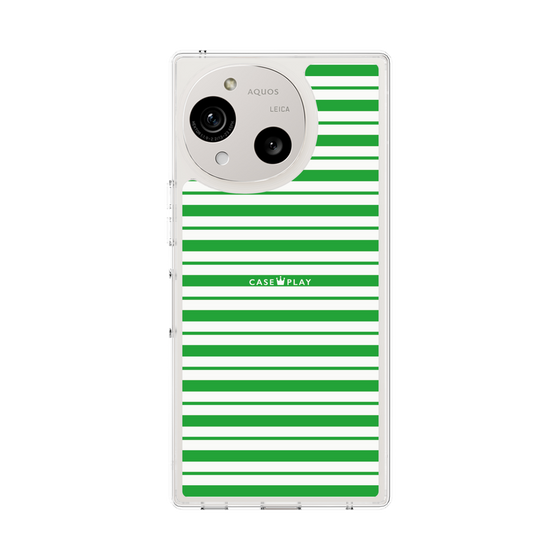 スリムプロテクションケース［ Small Border - Green ］