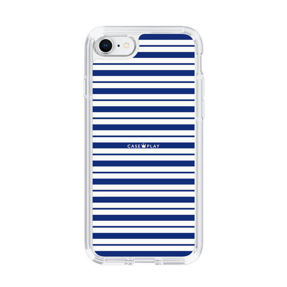 スリムプロテクションケース［ Small Border - Navy ］