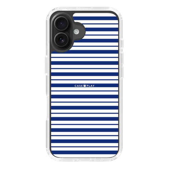 スリムプロテクションケース［ Small Border - Navy ］