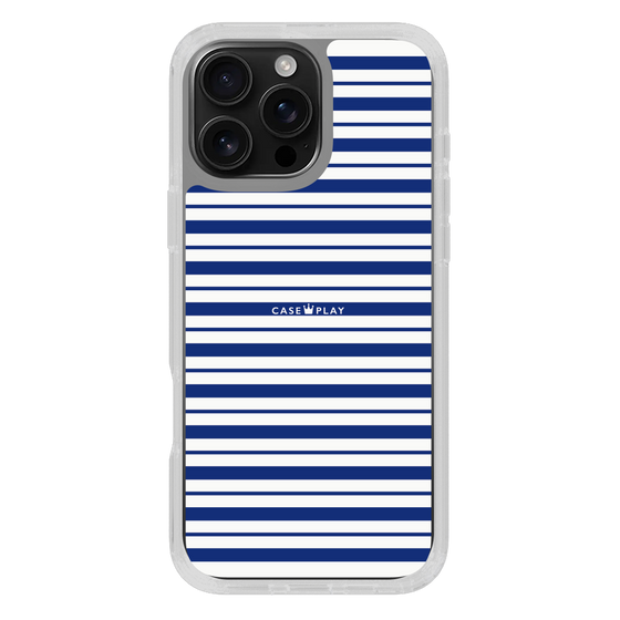 スリムプロテクションケース［ Small Border - Navy ］