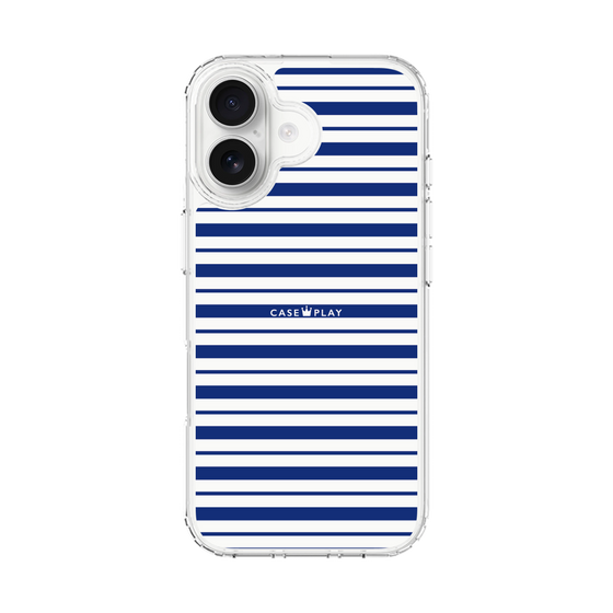 スリムプロテクションケース［ Small Border - Navy ］