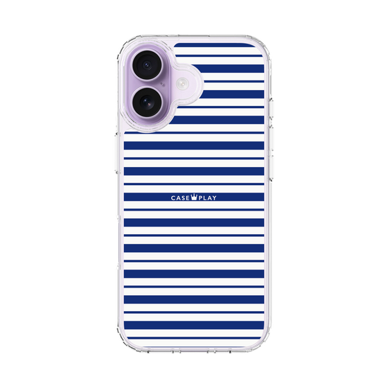 スリムプロテクションケース［ Small Border - Navy ］