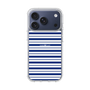 スリムプロテクションケース［ Small Border - Navy ］