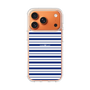 スリムプロテクションケース［ Small Border - Navy ］