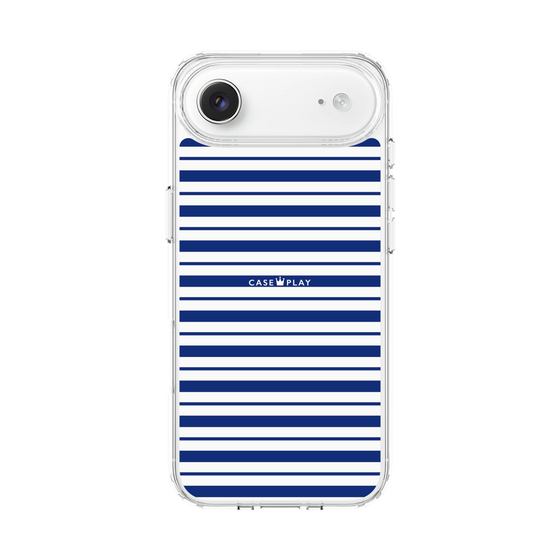 スリムプロテクションケース［ Small Border - Navy ］