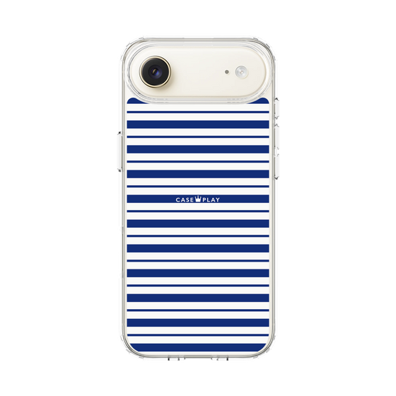 スリムプロテクションケース［ Small Border - Navy ］