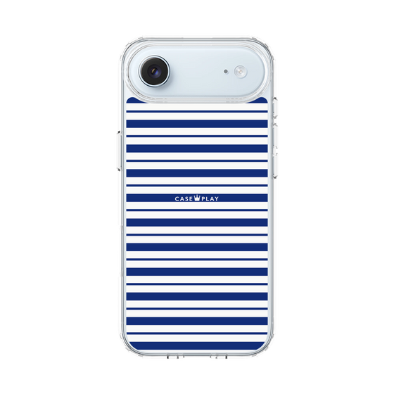 スリムプロテクションケース［ Small Border - Navy ］