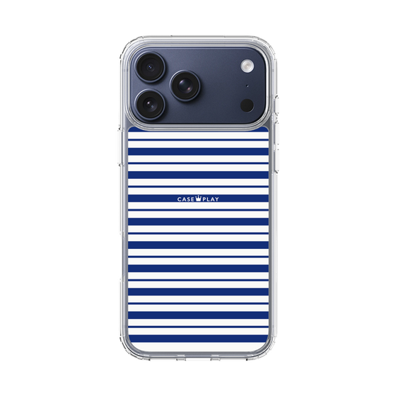 スリムプロテクションケース［ Small Border - Navy ］