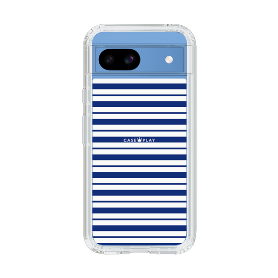 スリムプロテクションケース［ Small Border - Navy ］